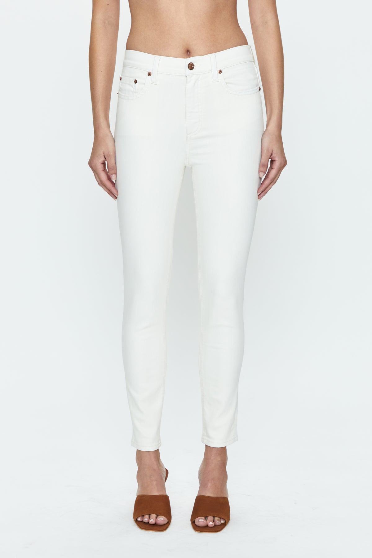 Aline High Rise Skinny -  Eggshell
            
              Sale